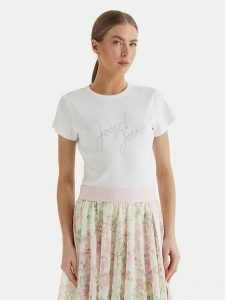 JOOP! Jeans T-Shirt Tineta 10019315 30102094 Biały Regular Fit. Białe t-shirty Joop! Jeans, xs, bez wzorów, z bawełny, bez kołnierzyka, bez ramiączek. Za 255,99 zł.