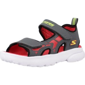 Sandały Skechers Model 406513l Kolor Szary. Szare buty trekkingowe Skechers, bez wzorów, z materiału, bez obcasa, bez zapięcia. Za 208,00 zł.