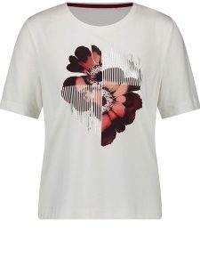 Gerry Weber Koszulka w kolorze białym rozmiar: 36. Białe bluzki Gerry Weber, bez wzorów, z bawełny, bez kołnierzyka, bez ramiączek. Za 83,42 zł.