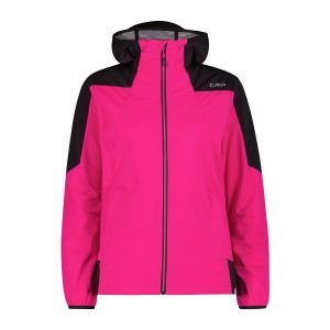 Kurtka damska turystyczna CMP 35A6246. Czerwone kurtki CMP, l, bez wzorów, z softshellu, z kapturem. Za 425,00 zł.