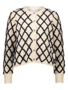 YAS Kardigan w kolorze kremowo-czarnym rozmiar: L. Brązowe kardigany YAS, z bawełny. Za 144,92 zł.