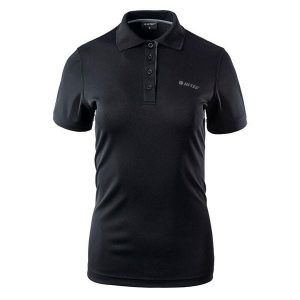 Damska Koszulka Polo Lady Site. Czarne koszulki sportowe Hi-tec, bez wzorów, bez ramiączek. Za 54,99 zł.