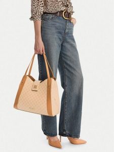 Nine West Torebka CEO-Onira-KY252 Beżowy. Brązowe torebki klasyczne Nine West, bez wzorów, z materiału, bez dodatków. Za 279,99 zł.