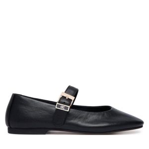 Baleriny Tommy Hilfiger. Czarne balerinki TOMMY HILFIGER, bez wzorów, bez obcasa, bez zapięcia. Za 477,99 zł.