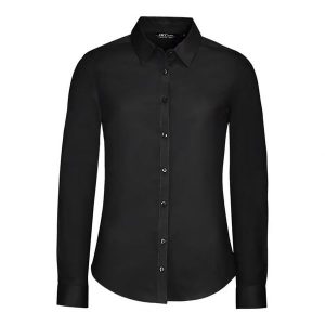 Damska Koszulka Z Długim Rękawem Blake Stretch Shirt. Czarne bluzki SOL'S, s, bez wzorów, casualowe, bez kołnierzyka, bez ramiączek. Za 158,99 zł.