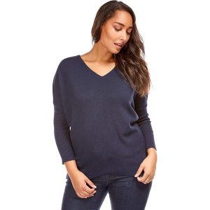 Sweter w kolorze granatowym. Niebieskie swetry oversize marki Cashmere Curve, z kaszmiru. W wyprzedaży za 129,95 zł.