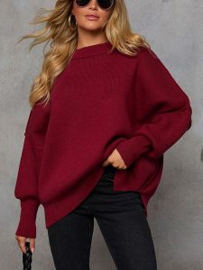 Milan Kiss Sweter w kolorze czerwonym rozmiar: M. Czerwone swetry oversize Milan Kiss, m, bez wzorów, bez ramiączek. Za 152,99 zł.