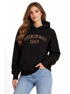 Geographical Norway Bluza "Gaphir" w kolorze czarnym rozmiar: M. Czarne bluzy Geographical Norway, m, bez wzorów, z bawełny, z kapturem. Za 103,95 zł.