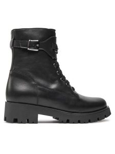 TWINSET Trapery Anfibio 242GCJ S Czarny. Czarne buty zimowe Twinset, ze skóry, bez obcasa, bez zapięcia. Za 449,99 zł.