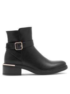 Clara Barson Botki LUCETTE WS5122-16 Czarny. Czarne botki Clara Barson, bez wzorów, z tworzywa sztucznego, bez obcasa, na słupku, bez zapięcia. Za 129,99 zł.
