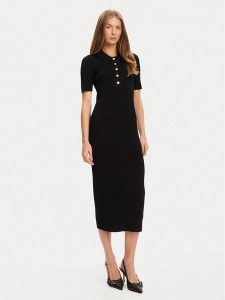 MICHAEL Michael Kors Sukienka dzianinowa MT5832333D Czarny Slim Fit. Czarne sukienki MICHAEL Michael Kors, xs, bez wzorów, z dzianiny, bez kołnierzyka, bez ramiączek. Za 672,99 zł.