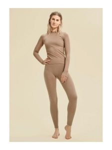 Legginsy Damskie do Jogi Fitness Casall Wełniane - M. Brązowe legginsy Casall, bez wzorów, z elastanu, z podwyższonym stanem, długie. Za 289,00 zł.
