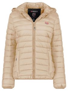 Geographical Norway Kurtka pikowana "Atika" w kolorze beżowym rozmiar: XXL. Brązowe kurtki Geographical Norway, xxl, bez wzorów, bez kaptura. Za 131,43 zł.