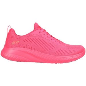 Buty damskie SKECHERS Bobs Squad Chaos Cool Rythms. Czerwone buty sportowe Skechers, bez wzorów, bez zapięcia. Za 229,99 zł.