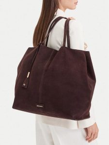 GINO ROSSI Torebka EO-LA321-2683 Brązowy ciemny. Brązowe shopper bag Gino Rossi, bez wzorów, ze skóry, bez dodatków. Za 499,99 zł.