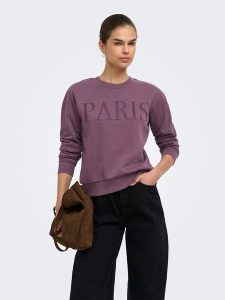 JDY Bluza w kolorze fiołkowym rozmiar: XL. Różowe bluzy JDY, xl, bez wzorów, z bawełny, bez kaptura. Za 95,95 zł.