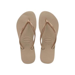 Klapki Havaianas Model 4000030 Kolor Brązowy. Brązowe klapki Havaianas, bez wzorów, z gumy, bez obcasa. Za 109,25 zł.