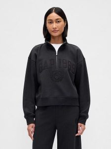 GAP Bluza w kolorze czarnym rozmiar: S. Czarne bluzy GAP, s, bez wzorów, bez kaptura. Za 135,81 zł.