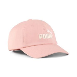 Młodzieżowa czapka z daszkiem z logo No. 1 ESS PUMA Pink Fruit. Czerwona czapki Puma, bez wzorów, klasyczne. W wyprzedaży za 77,90 zł.