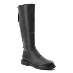 Czarne Kozaki S.Barski Wygodne Obuwie Damskie. Czarne kozaki S.BARSKI, bez wzorów, ze skóry, bez obcasa, bez zapięcia. Za 280,99 zł.