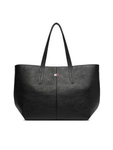 Tommy Jeans Torebka Tjw Slouchy City Tote AW0AW18789 Czarny. Czarne shopper bag Tommy Jeans, bez wzorów, z jeansu, bez dodatków. Za 529,99 zł.