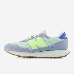 Sneakersy damskie New Balance 237. Szare buty sportowe New Balance, bez wzorów, bez zapięcia, do biegania. Za 319,99 zł.