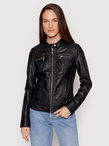 ONLY Kurtka z imitacji skóry Bandit 15081400 Czarny Regular Fit. Czarne kurtki ONLY, bez wzorów, ze skóry, bez kaptura. W wyprzedaży za 199,99 zł.