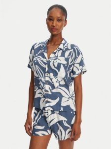 Banana Moon Koszula Taylor Floreal MHX74 Niebieski Loose Fit. Niebieskie koszule Banana Moon, m, bez wzorów, z wiskozy, bez kołnierzyka, bez ramiączek. Za 289,99 zł.