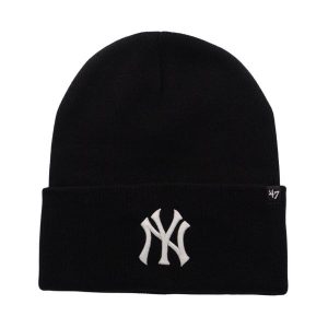 Czapka unisex New York Yankees B-HYMKR17ACE-BKA. Czarne czapki 47 Brand, bez wzorów, klasyczne. Za 96,99 zł.