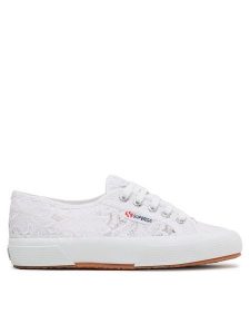 Superga Trampki 2750 Macrame S81219W Biały. Białe trampki Superga, bez wzorów, z materiału, bez zapięcia. Za 219,99 zł.