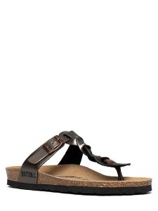 BAYTON Japonki "Huelva" w kolorze miedzianym rozmiar: 38. Brązowe klapki Bayton, bez wzorów, z otwartym noskiem, bez obcasa. Za 145,94 zł.