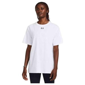Koszulka damska Under Armour Campus Oversize. Białe bluzki Under Armour, m, bez wzorów, sportowe, bez kołnierzyka, bez ramiączek. Za 97,99 zł.