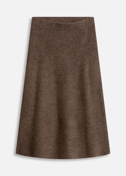 Spódnica midi z dzianiny. Brązowe spódnice bonprix, na co dzień, bez wzorów, z dzianiny, midi. Za 149,99 zł.