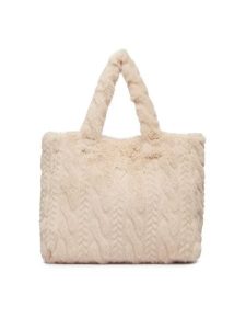 Guess Torebka W6BZ14 W4361 Kremowy. Białe torebki klasyczne Guess, z aplikacjami, z materiału, bez dodatków. Za 394,99 zł.