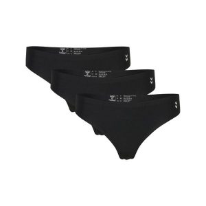 Stringi damskie Hummel MT Breeze (x3). Czarne bikini Hummel, bez wzorów, z dżerseju. Za 126,50 zł.