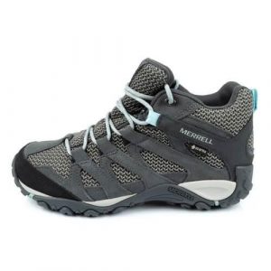 Buty trekkingowe damskie Merrell Alverstone Gtx. Szare buty trekkingowe Merrell, z materiału, za kostkę, bez zapięcia. Za 602,99 zł.