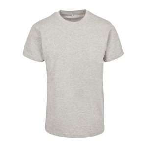 Koszulka Unisex Dla Dorosłych Z Bawełny Czesanej Premium Heather. Szare bluzki BUILD YOUR BRAND, m, bez wzorów, z bawełny, sportowe, bez kołnierzyka, bez ramiączek. Za 73,99 zł.