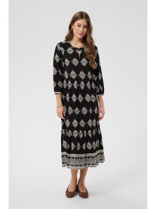 Cream Sukienka w kolorze czarno-białym rozmiar: 46. Czarne sukienki Cream, bez wzorów, z wiskozy, bez kołnierzyka, bez ramiączek, maxi. Za 173,95 zł.