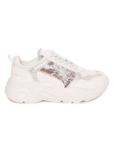 Twinset Sneakersy w kolorze srebrno-białym rozmiar: 38. Białe trampki Twinset, bez wzorów, bez zapięcia. Za 171,28 zł.