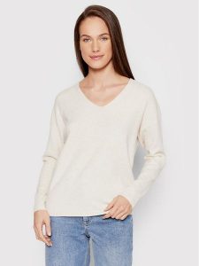 ONLY Sweter Rica 15224360 Beżowy Relaxed Fit. Brązowe swetry klasyczne ONLY, m, z syntetyku, bez kołnierzyka. Za 109,99 zł.