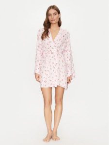 Hunkemöller Szlafrok 301649 Różowy. Czerwone szlafroki Hunkemöller, l, bez wzorów, z wiskozy, bez kaptura. Za 119,99 zł.
