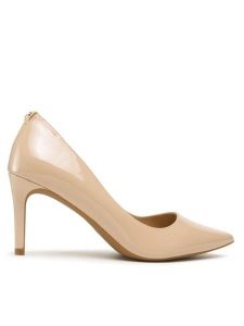 MICHAEL Michael Kors Szpilki Alina Flex Pump 40F2HNMP1A Beżowy. Brązowe szpilki MICHAEL Michael Kors, bez wzorów, ze skóry, bez obcasa. Za 349,99 zł.