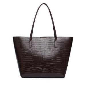 Torebka Nine West. Brązowe shopper bag Nine West, bez wzorów, bez dodatków. Za 279,99 zł.