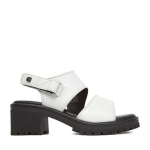 Sandały G-Star. Białe sandały G-Star, bez wzorów, bez obcasa, na słupku, bez zapięcia. Za 155,99 zł.