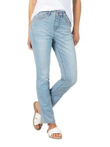 Timezone Dżinsy "Tahila" - Slim fit - w kolorze błękitnym rozmiar: W29/L30. Niebieskie jeansy Timezone, z aplikacjami. Za 140,53 zł.
