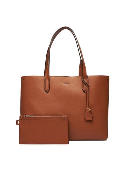 Aldo Torebka Tammera 14076956 Brązowy. Brązowe shopper bag ALDO, bez wzorów, ze skóry, bez dodatków. Za 173,99 zł.