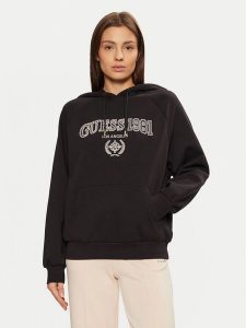 Guess Bluza V5RQ02 KCLD1 Brązowy Regular Fit. Brązowe bluzy Guess, m, z aplikacjami, z bawełny, bez kaptura. Za 269,99 zł.