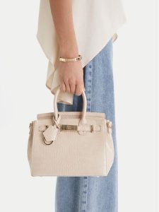 Nine West Torebka CEO-Lexa-LDA8378 Kremowy. Białe kuferki Nine West, bez wzorów, z materiału, bez dodatków. Za 199,99 zł.