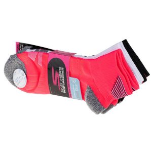 Skechers 3pk Womens 1/2 Terry QTR Crew, damskie skarpetki wielokolorowe. Skarpetki Skechers, bez wzorów, z nylonu. Za 85,90 zł.