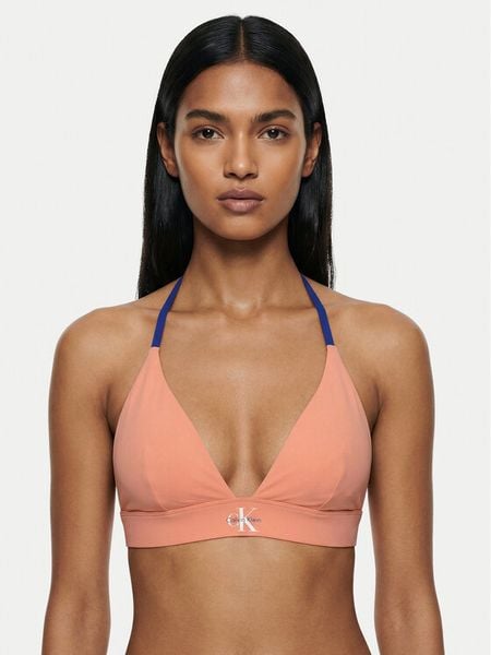 Calvin Klein Swimwear Góra od bikini LV00Q61225 Różowy. Czerwone bikini Calvin Klein Swimwear, bez wzorów, z syntetyku. Za 229,99 zł.